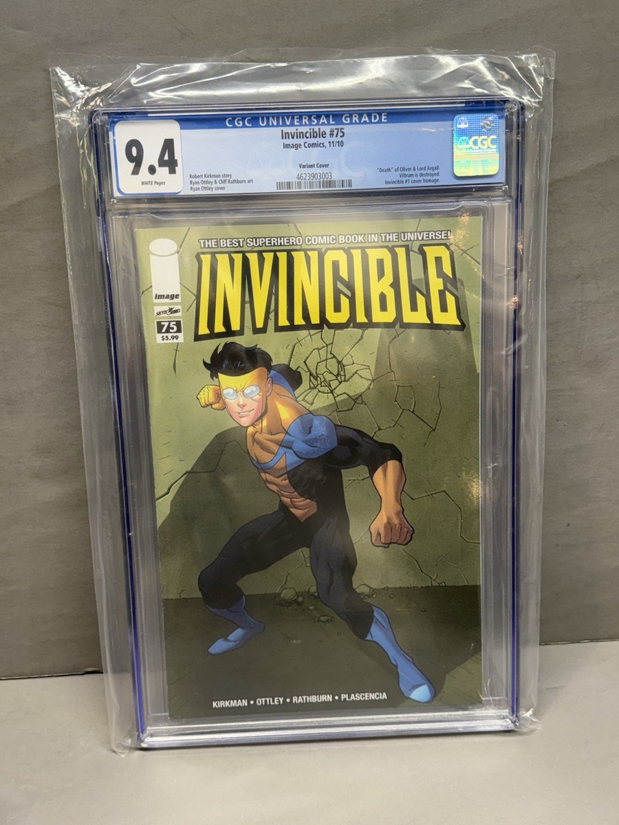 INVINCIBLE #75, CGC 9.4, RETAILER Variant, Death of OLIVER & LORD