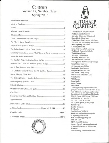 Autoharp Quarterly, Summer 2007, Volume 19, Number 4 - Imagen 2 de 3