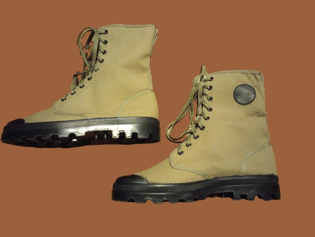 FRENCH STYLE JUNGLE COMBAT BOOT CANVAS COMMANDO SIZE 10 | eBay