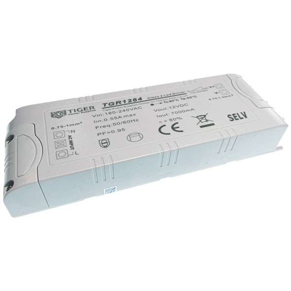 Tiger Power Supplies 12vdc 7A 84W mains dimming LED driver