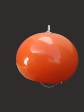 H&auml;ngeLampe space-Age,Mid-Century,Harvey Guzzini,orange,Meblo,Kugellampe