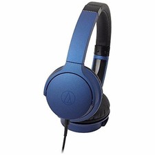 audio technica ATH-AR3 Portable Folding On-Ear Headphones Deep Blue NEW F/S