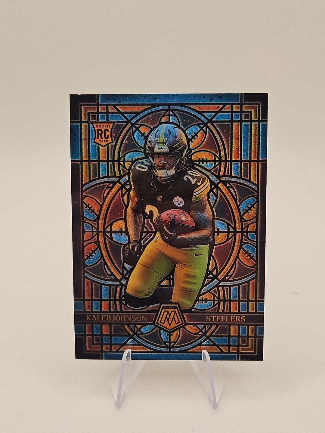 2025 Panini Mosaic Kaleb Johnson RC Stained Glass SSP Case Hit