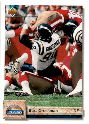 1992 Upper Deck Burt Grossman #101 San Diego Chargers