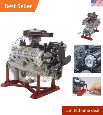 Build an Interactive V8 Engine: Skill Level 5 Model Kit with Display Stand