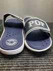 Funky Monkey Sandals Mens Size 9 Navy Blue Slide Shoes NEW POP Massage Footbed — photo 3