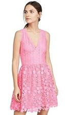 Alice + Olivia Iris Mini Dress Size 12/8US Hot Pink 🩷 Beautiful Lace Lined BNWT
