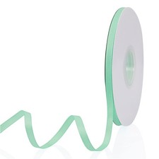 50 Yards 1/4" Mint Green Double Faced Grosgrain Ribbon for Gifts Crafts