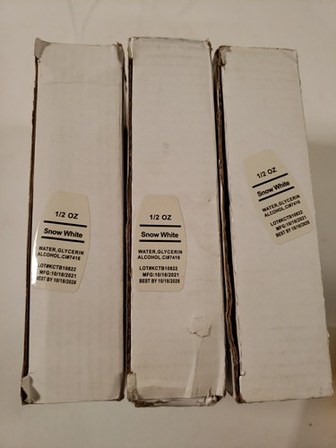 3 Packs Of 10 Kuro Sumi Tattoo Ink Snow White, 1/2oz Vegan Bottles, Best By:... - Picture 8 of 9
