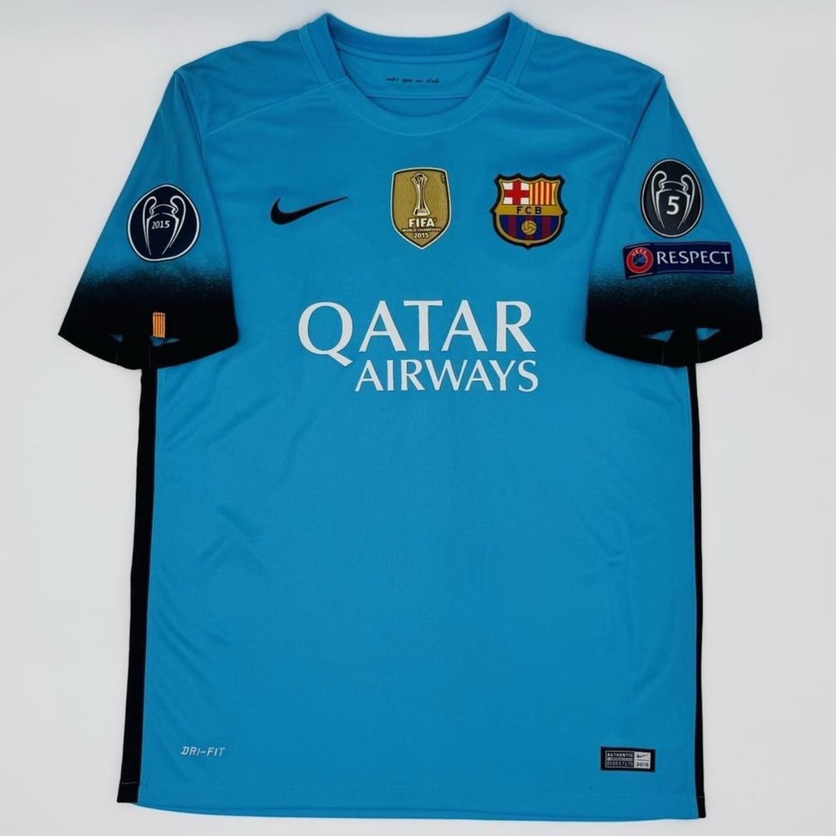 FC Barcelona Messi 2015 16 third Champions League jersey Size M | eBay