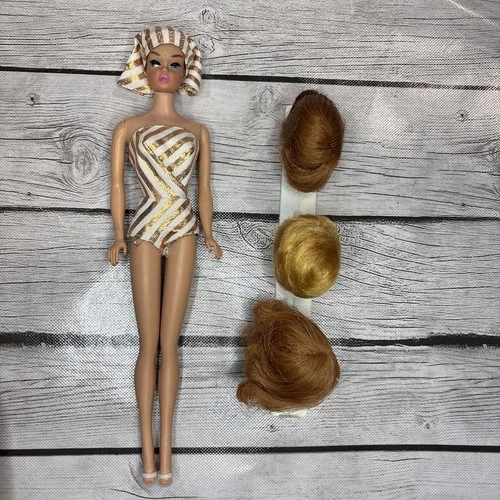 Vintage Fashion Queen Barbie Doll With Swimsuit & Wigs! Read Description.