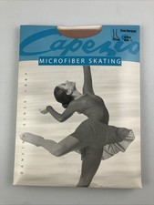 Capezio Microfiber Skating Tights Over-the-boot Suntan Women's Large 1812