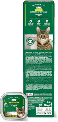 Lifelong by Amazon Katzenfutter, Nass, Pastete Mit Geflügel, 100 G, 16 Stück