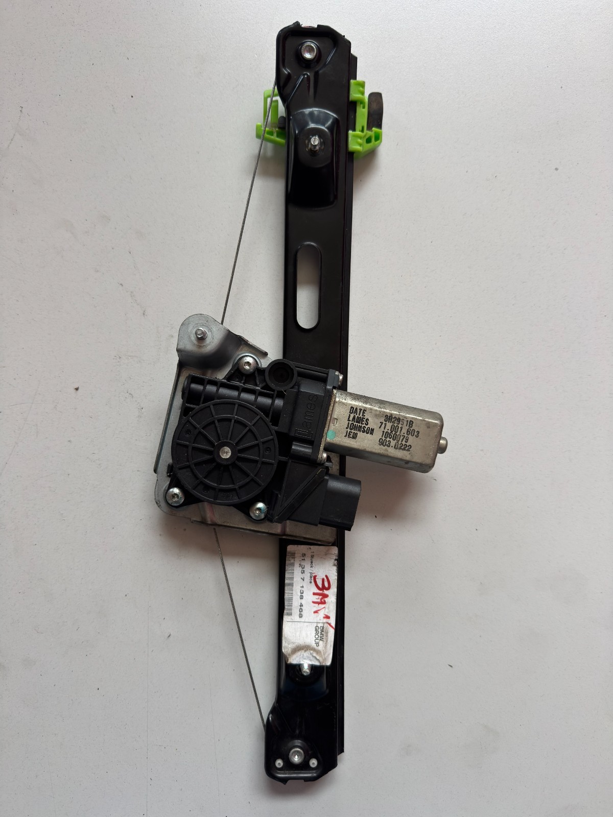 ALZACRISTALLO ELETTRICO POSTERIORE DX BMW SERIE 1 E87 04-11 OEM 51357138468