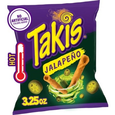 4x Takis Jalapeno Tortilla Chips Spicy Hot Jalapeno Pepper Crunchy Snack 3.25oz