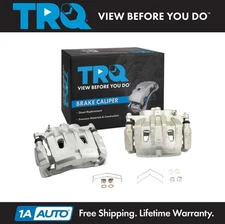 TRQ New Front Disc Brake Caliper with Bracket & Hardware Pair for Toyota Lexus