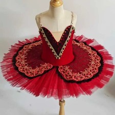 Red Ballet Tutu Kids Girls Women Ballet Dance Costumes Ballerina