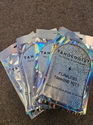 4 Pack Tanologist Sunless Flawless Self Tanning Mitt Silver R4P5