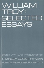 William Troy – Selected Essays Hyman Paperback John Wiley & Sons 9780813526867