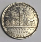1939 Canada George VI Silver Dollar KM# 38 AU