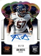 JON BOSTIC 2013 CROWN ROYALE ROOKIE SIGNATURES BRONZE #149 06/50