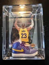 LeBron James Lakers Custom Card Display Mini Sneaker Shadow Box