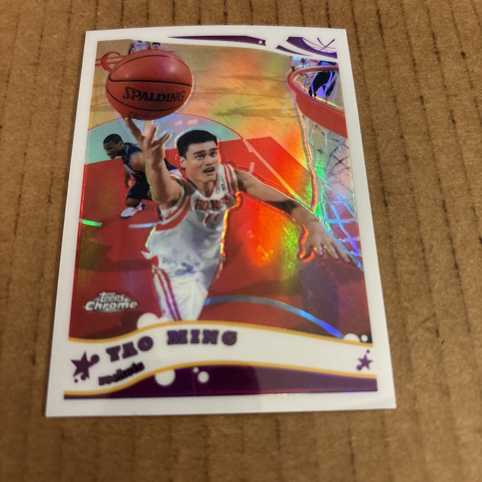 2005 Topps Chrome REFRACTOR SP /999 Yao Ming #8 Rockets Basketball Card (f6)
