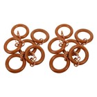 12 Pcs Solid Wood Curtain Ring Wooden Drapery Rings Hanging Eyelet