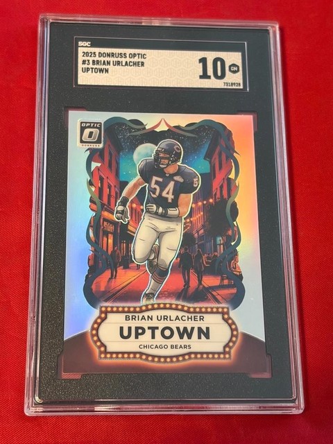 Brian Urlacher Bears 2025 Donruss Optic Uptown #3 Football SGC 10 Gem Mint