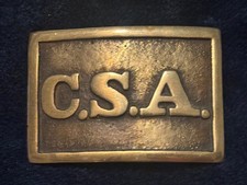 CIVIL WAR ATLANTA DEPOT CSA CONFEDERATE BRASS BUCKLE FOR MODERN BELT