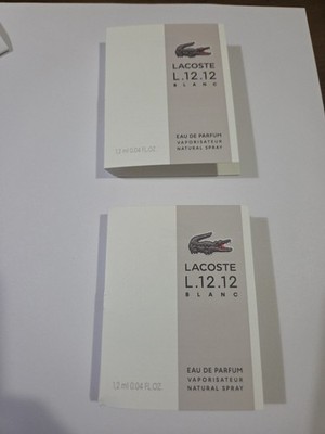 LACOSTE L.12.12 Blanc 1.2 ml /0.04 oz Eau de Toilette Spray 2 pcs