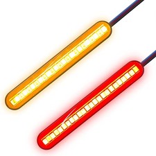 2PCS Motorcycle Indicators Flowing Turn Signal Lights Driving Light License