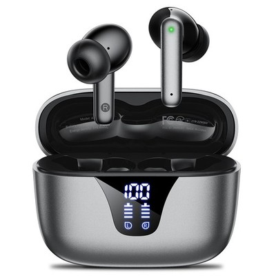 Wireless Earbuds Bluetooth Headphones 50H Playtime Ear Buds with Mic LED Digital