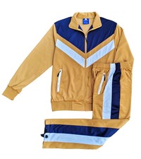 Men's Tracksuits Warm Full Zip Sports 2 tone Track Jacket  Track pants