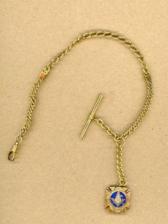Vintage Masonic Watch Chain With FOB