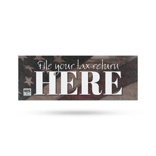 File Your Tax Return Here Vinyl Decal Tax Preparation Services Professional