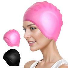 2x Gorro de nataci n de silicona antideslizante para hombres y mujeres