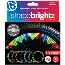 BRIGHTZ SHAPEBRIGHTZ LED BIKE SPOKE LIGHT MOTION 12 PATTERNS - MUTICOLOR