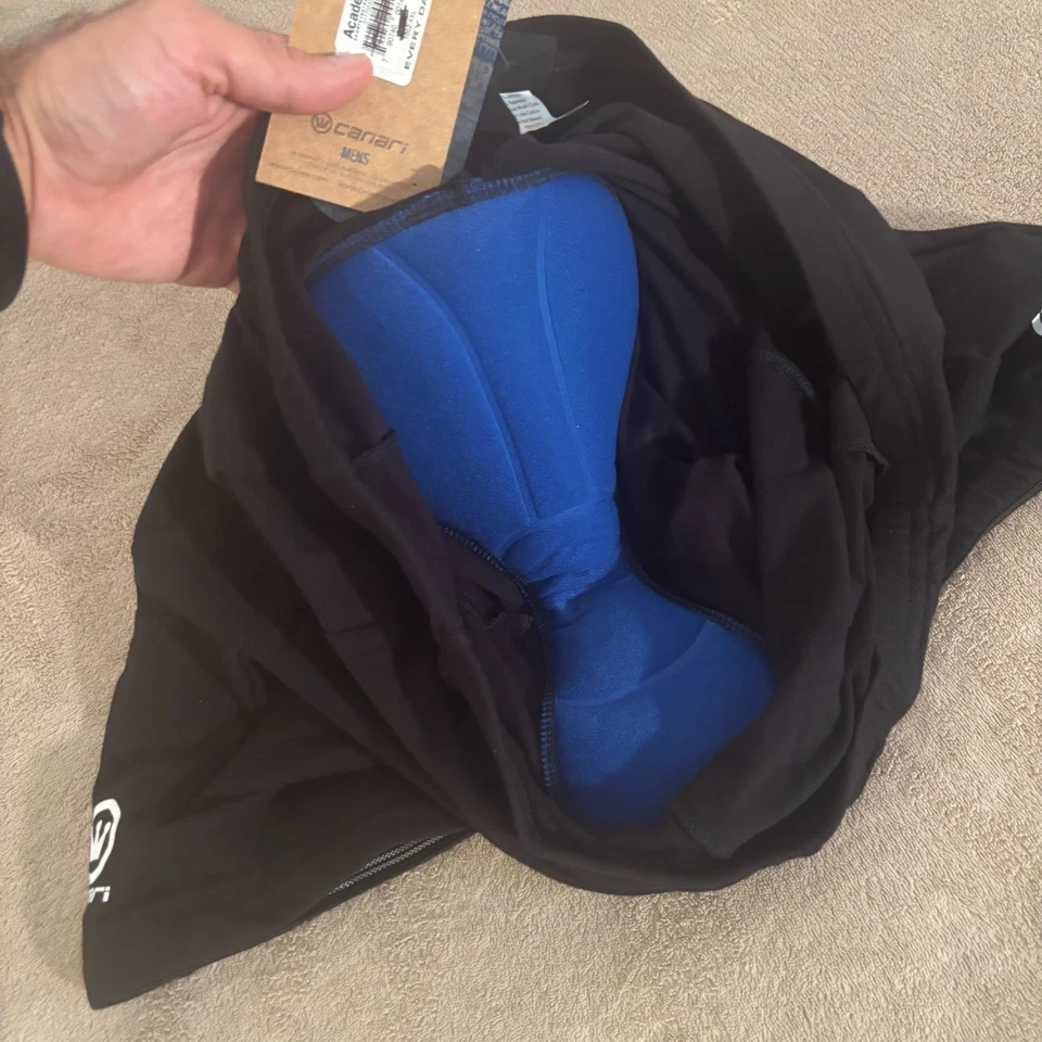 Pantalones Cortos de Ciclismo Canari para Hombres 2XL Negro Almohadilla de Gel Corto Hasta el Muslo Elástico Foto 3 de 4