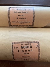 2 Antique Universal Music 88 Note Piano Rolls- 82297  86915 Foust, Waltz