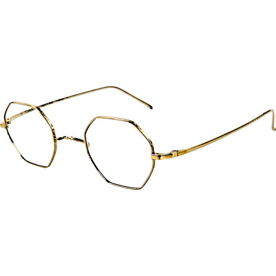 Kame Man Nen KMN 901L Unisex Metal Eyeglass Frame GD Gold 41-22