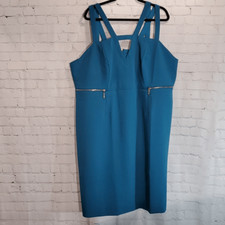 Lane Bryant teal strappy sheath dress size 26