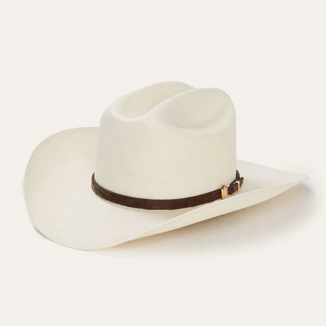 Stetson® 1000X Evilla De Oro Natural Straw Hat 3 1/2" Brim Profile 28