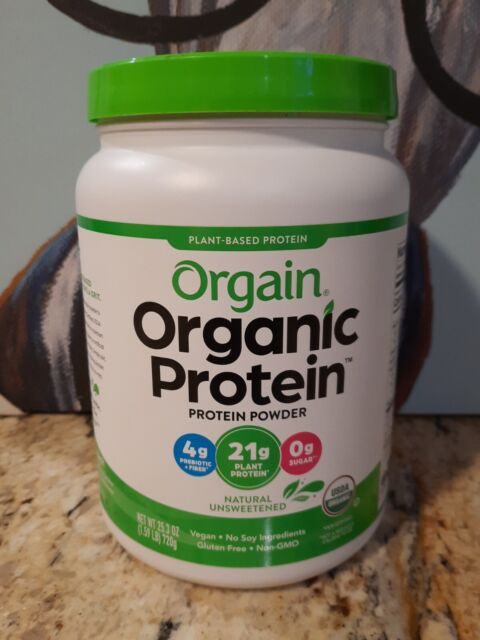 Orgain Organic Plant Based Protein Powder Natural Unsweetened -20 servings