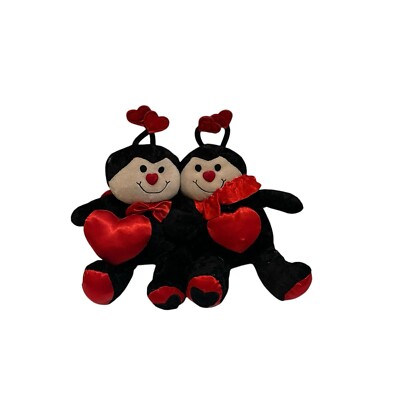 1-800 Flowers Ladybug LoveBugs Red Black Plush 9'' Stuffed Animal Toy Valentines