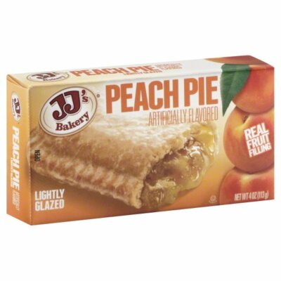 JJ's Bakery Lightly Glazed Snack Pies Kosher Parve 4oz (Peach) (Pack of 12)
