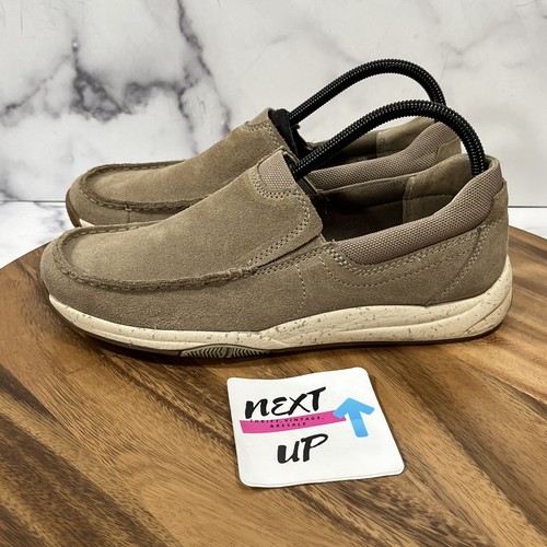 Clarks Mens Tan Canvas Slip On Comfort 