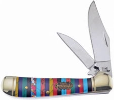 Frost Cutlery Locking Copperhead Pocket Knife Stainless Blades Stone Handle