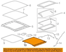 Cadillac GM OEM 14-16 CTS Sunroof Sun Roof-Sunshade Shade Cover 22926559