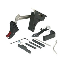 GLOCK 17 Gen 3 Lower Parts Kit LPK Adj Al Trigger Black Shoe With Red Safety